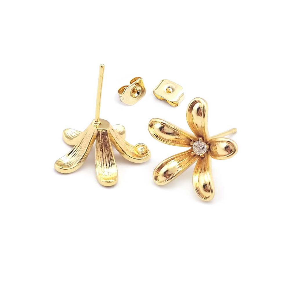 18K Gold Color Brass Flower St - огляд і ціна Jewelry Making Metals