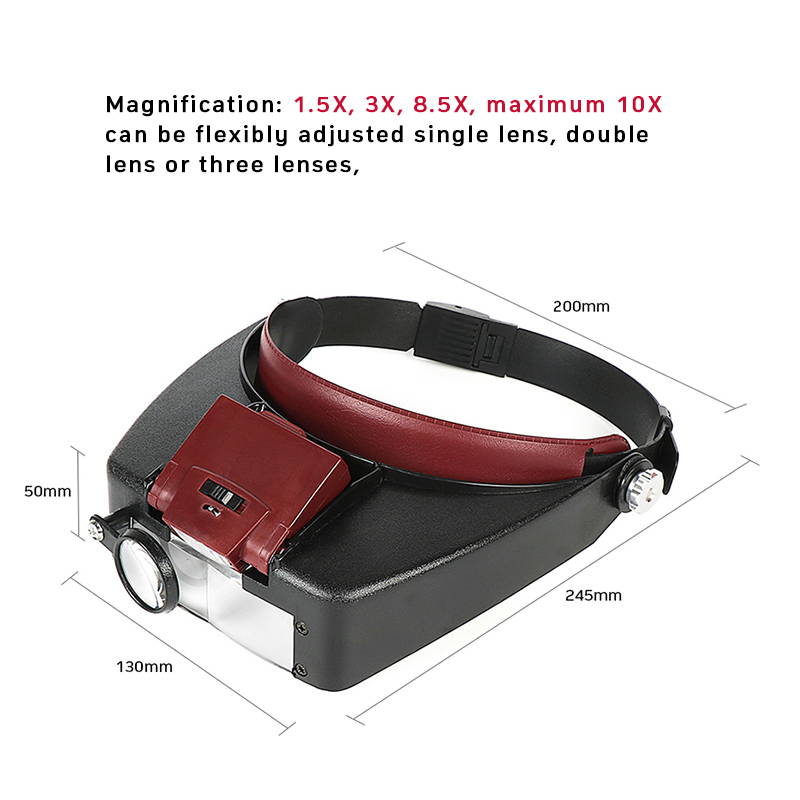 Helmet Style 10X Headband Magn - огляд і ціна Jewelry Making Glasses