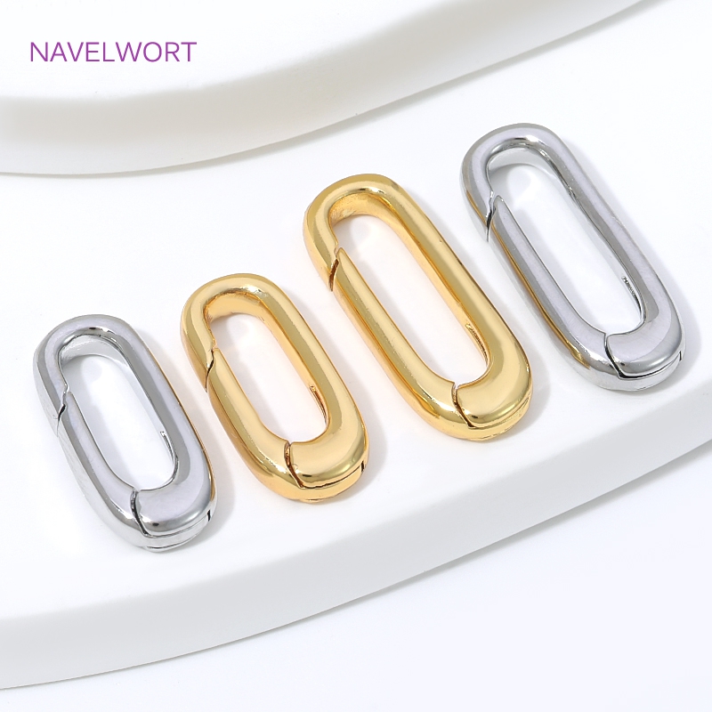 1/2/4Pcs 18K Gold Plated Oval  - огляд і ціна Jewelry Making Essentials