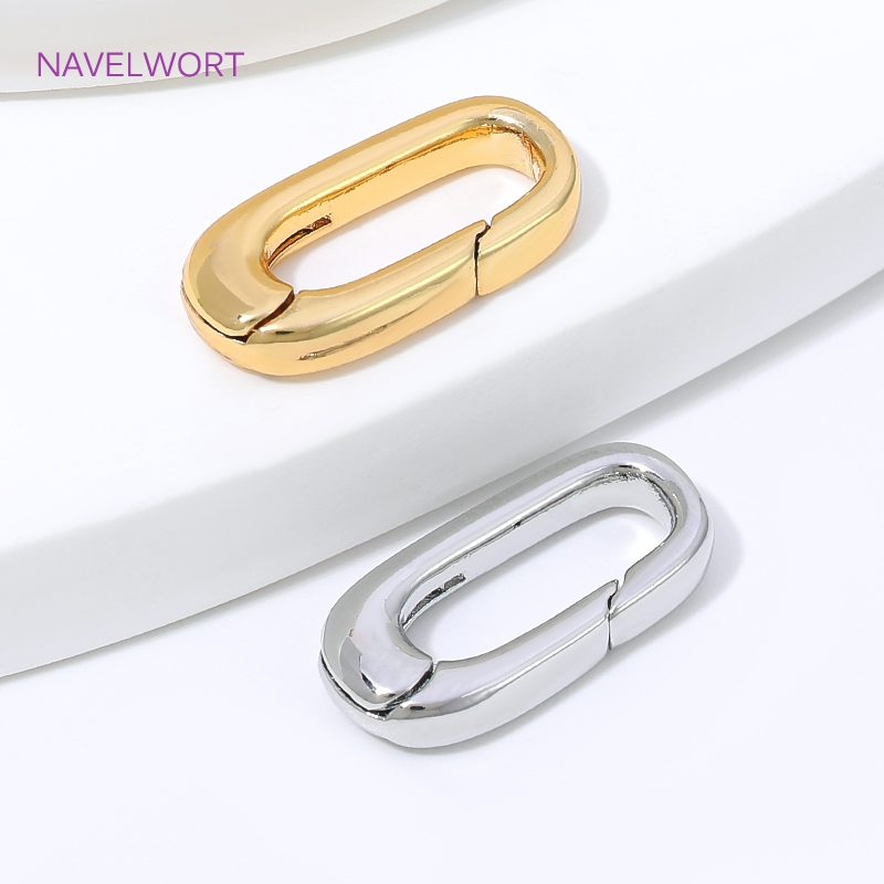 1/2/4Pcs 18K Gold Plated Oval  - огляд і ціна Jewelry Making Essentials