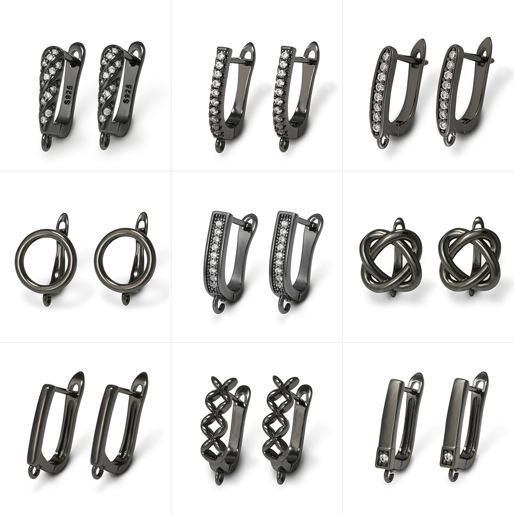 YANASI 1 Pair Gun Black  Brass - огляд і ціна Jewelry Making Essentials