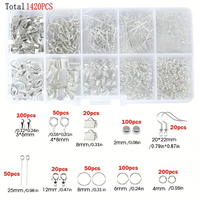 1420pcs 1box Jewelry Findings  - огляд і ціна Jewelry Making Tools And Supplies